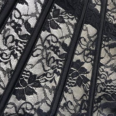 Embroidered Intricate Corset With Matching Stockings