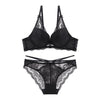 Classic Dainty Lace With Slight Push Up Bra and Breatheable Panties