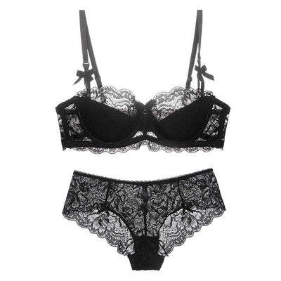 Exquisite Ultra-thin Lace Brassiere & Panty Set