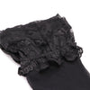 Translucent Lace Ribbon Design Lingerie 5pc Set With Sexy Lace Half Cup Bra + Garters + Panties + Thongs + Stockings