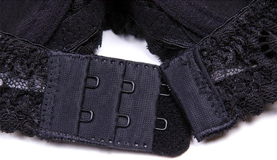 Comfortable Lace Half Cup Bra With Push Up & 4 Pcs Set