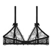 Translucent Floral Design Half Cup Bra + Lace bra + Thong