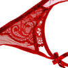 Charming Embroidered Half Cup Brassier + Matching Embroidered Thong + Garter + Stockings 4Pc Set