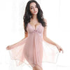 Sheer Lacy See-Thru Deep V Nightgown with G String