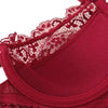 Floral Lace Brassiere With Matching High Waist Ribbon Panty Set