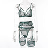 Soft Lace Ultra-Thin 3 Piece Suit With Garter And Thigh Straps