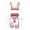 Soft Lace Ultra-Thin 3 Piece Suit With Garter And Thigh Straps