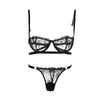 Teaser Style Lace 1/2 Cup Bra & Thong