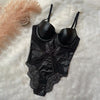 Sensual Style PU Leather And Lace Bodysuit