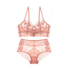 Basic Embroidered Classic Style Lace Brassiere & Panty