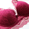 Deep-V Lacy Midriff Brassiere with Matching Panty
