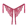 Lacy Lingerie 6 Pc Set With Y-Line Straps + Brassiere + Panties + Garters + Stockings